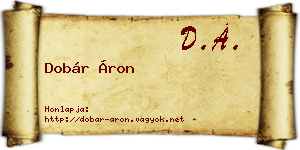 Dobár Áron névjegykártya